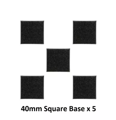 Wargames/ Warhammer 40mm Square Bases (5 Bases) • £2.50