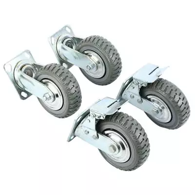 4PCS 6  Heavy Duty Polyurethane Caster Wheels Industrial Safety Brake Wheels • $47.58