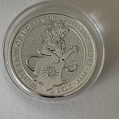 2019 2oz Queen’s Beasts - White Lion Of Mortimer - .999 Fine Silver • £60