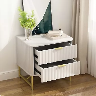 Clihome 2-Drawers Nightstand Dresser End Table Bedside Table For Bedroom • $125.99