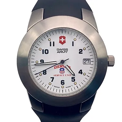 Victorinox Swiss Army Analog Dial Men's Quartz Watch Black Silicone Band 24590 • $105