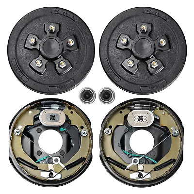 VEVOR Electric Trailer Brake 10  X 2-1/4  & 5 On 4.5  Hub Drum Kit For 3500 Lbs • $146.99