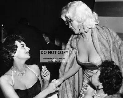 Sophia Loren & Jayne Mansfield 1957 Party - 8x10 Publicity Photo (cc875) • $8.87
