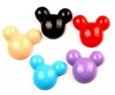 6PC Mickey Mouse Flatback Embellishments Scrapbooks Hair Bows Cupcake Toppers • $7.59