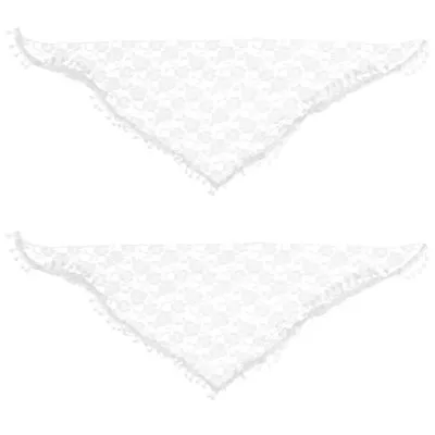  2 PCS Girls Hijab Mantilla Veil Lace Triangle Scarf Triangular • £12.59