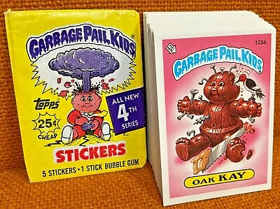1986 Topps Garbage Pail Kids Original 4th Series 4 ~ OAK KAY VARIANT Set GPK OS4 • $132.95