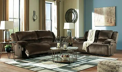 $1195 • Buy Ashley Furniture Clonmel Chocolate Reclining Sofa And Loveseat