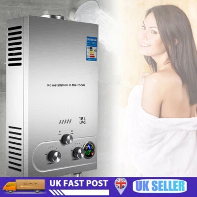 HOME01-EQUIPMENT 18L Natural Gas Tankless Water Heater – 36KW, On-Demand, W/ Shower Kit