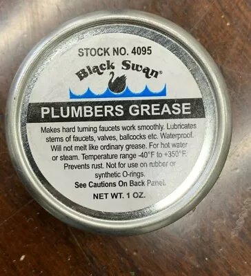 2 BLACK SWAN GREASE FAUCET STEM AND VALVE PLUMBERS O'RING GR LUBRICANT 1oz 4095 • $10