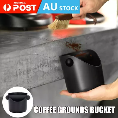 $12.95 • Buy Coffee Waste Container Espresso Grinds Knock Box Tamper Tube Bin Black Bucket AU