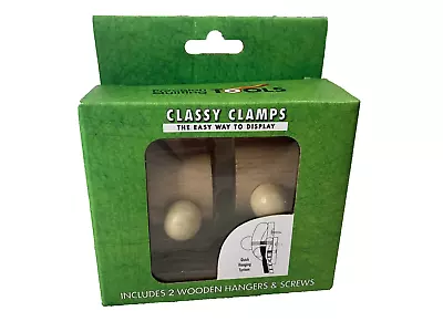 Classy Clamps NEW Wooden Quilt Wall Hangers 2 Small Clips & Screws For Wall • $19.90