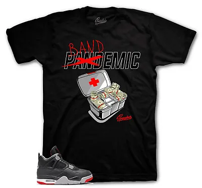 Shirt To Match Jordan 4 Bred Reimagined Shoes 4 - Bandemic Sneaker Tees • $23.99