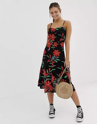 ASOS Tropical Spaghetti Strap Dress Women’s Size 10 • $15