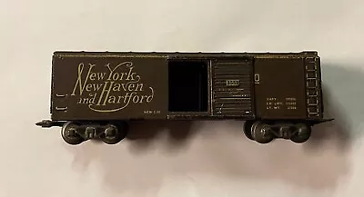 Marx 3/16 8 Wheeled New York New Haven & Hardford Brown Tin Box Car - Vvg • $22