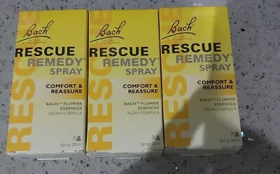 3x Bach Rescue Remedy Spray - 20 Ml Exp 2028 • £30