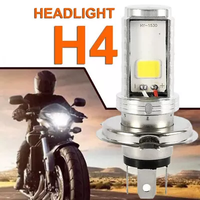 H4 9003 FANLESS LED Bulb HID White Hi/Lo Beam Motorcycle Headlight Super Bright • $4.79