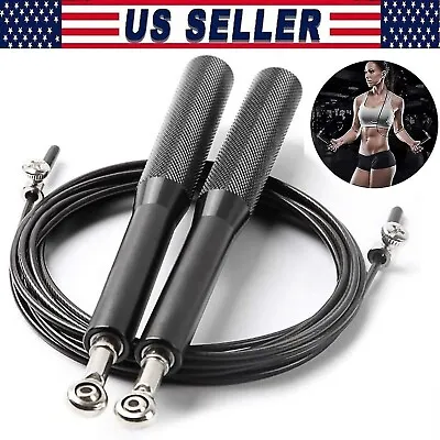 Jump Rope Gym Aerobic Exercise Boxing Skipping Adjustable Bearing Speed Fitness • $6.90