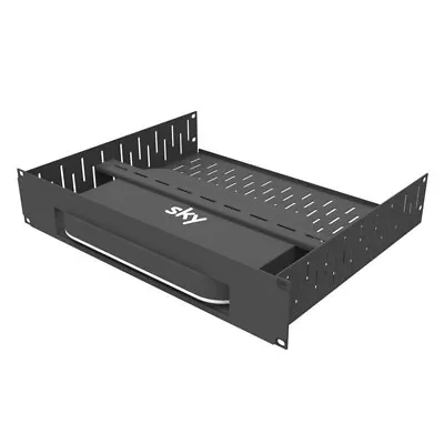 2U Vented Rack Shelf & Magnetic Faceplate For 1 X SKY Q BOX • £40