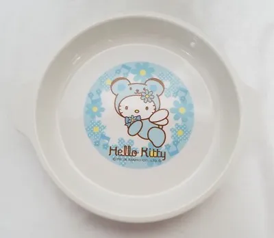 £20.16 • Buy Hello Kitty Ceramic Plate Bowl Handles 6  Angel Kitty Blue Bear Costume Sanrio