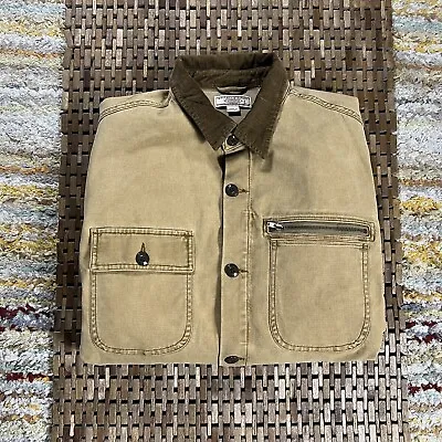 J.CREW Wallace & Barnes Button Down Utility Shirt Jacket Work Shirt Khaki Medium • $104.95