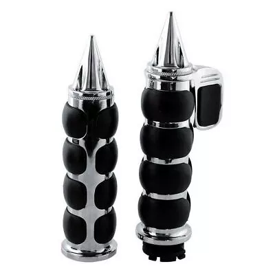 Custom Chrome Motorcycle Hand Grips Handlebar 1 Inch For Harley Spike Model KY • $73.01