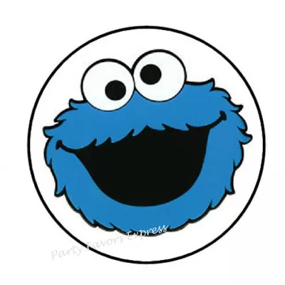 Blue Monster Cookies Envelope Seals Labels Party Favors Stickers • $1.99