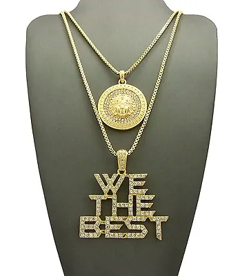 Hip Hop Medusa We The Best Pendant 24 30  Box Chain 2 Necklace Set • $29.99