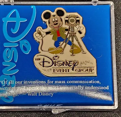 The Disney Event Group Cast Member Photographer Pin RARE Mickey Mouse W/ Camera • $120