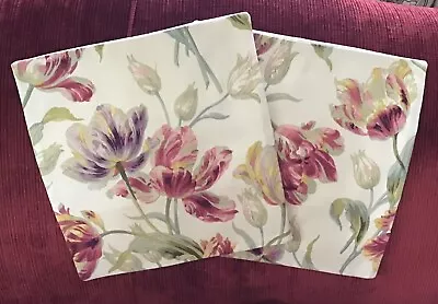 Two 14x14 Laura Ashley Cushion Covers In Cranberry Gosford. • £21.50