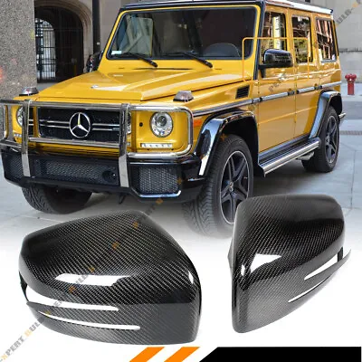 For 13-18 Mercedes Benz W463 W166 G Gl Gls Ml Gle Carbon Fiber Mirror Cover Caps • $94.99