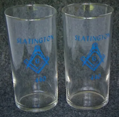 Masonic Slatington Masonic Lodge No.440f&am Two Table Lodge Glasses • $9