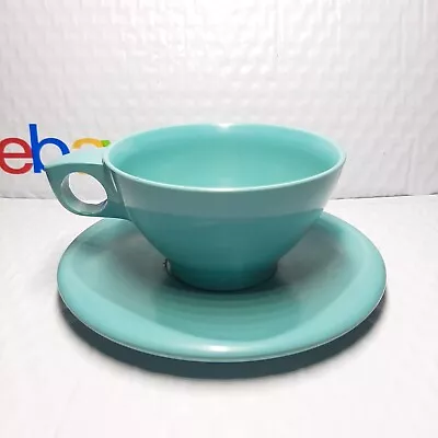 Boonton Ware Melamine Coffee Tea Cup 1206-8 Saucer 1202-6 Set Replacement Blue • $8