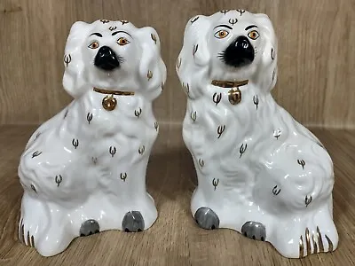 Pair Off Staffordshire Ceramic Mantle Spaniel Dog Figures - Beswick - 6  Tall • £34.99