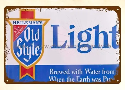 Old Style Light Beer Liquor Drink Bar Metal Tin Sign Office Design • $18.89