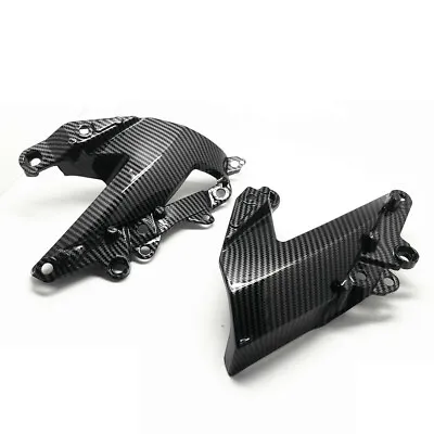 Carbon Fiber Side Mid Engine Cover Fairing For KAWASAKI 2009-2012 ZX-6R NINJA • $79.10