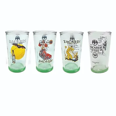 BACARDI RUM 2012 150th Anniversary Set Of 4 X Mojito Glasses  BNWOB Bra Man Cave • $47.99