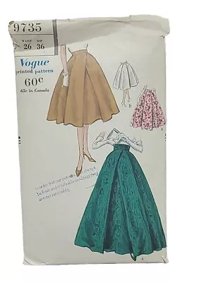 VTG 1950's VOGUE Special Design Skirt & Petticoat Pattern Waist 26 Hip 36 #9735 • $24.99