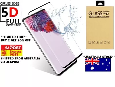 Tempered Glass Screen Protector For Samsung S20 Ultra Note 20 10 S10 S9 Plus 6D  • $6.95