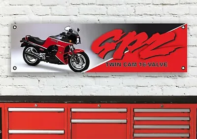 Br267b Kawasaki Gpz900r N America Top Gun Red Black Garage Workshop Banner Sign • $42.49