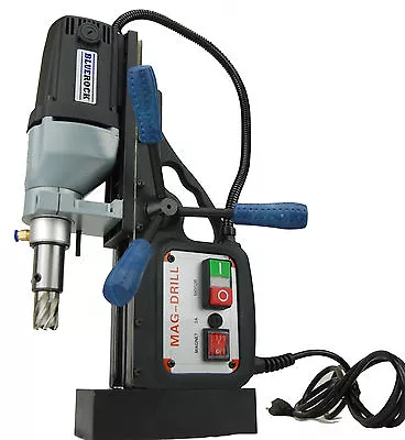 BLUEROCK ® Magnetic Drill Model BRM-35/B Black W/ 2  Annular Cutter Set Mag Set • $578