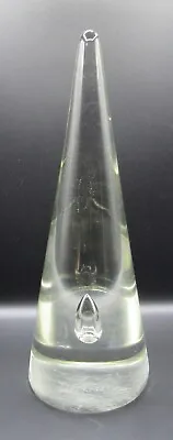 Signed Alfredo Barbini Italian Modernist Art Glass Cone Single Bubble 15  • $948