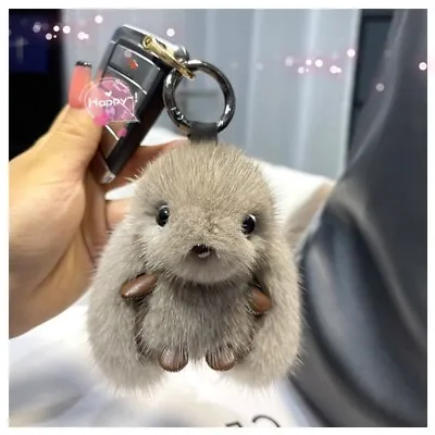 Plush Rabbit Keychain Artificial Hair Rabbit Doll Pendant Key Ring Handbag Decor • $11.99