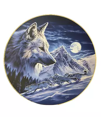 Hamilton Collection Moonlight Run Wilderness Spirit Plate #26593 With COA • $11.49