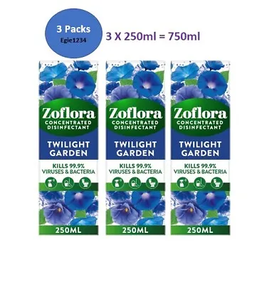 £21 • Buy 3X Zoflora Concentrated Disinfectant Twilight Garden 250ml (3 Packs) 