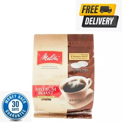 Melitta Medium Roast Coffee Pods For Senseo & Hamilton Beach Pod Brewers 18 Ct • $8.28