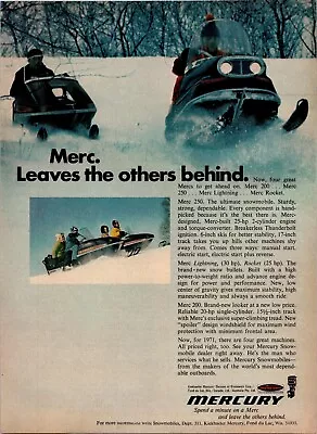 Mercury Snowmobiles-Leaves The Others Behind-Merc 250-Lightning-200-Print Ad • $8