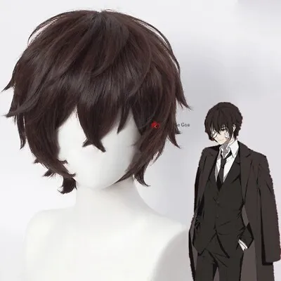 Bungo Stray Dogs Dazai Osamu Cosplay Wig Brown Party Hair Costume Halloween Wigs • $39.33