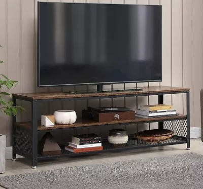 Industrial Style TV Stand Large Vintage Lowboard Console Table Rustic Unit Wood • $197.99