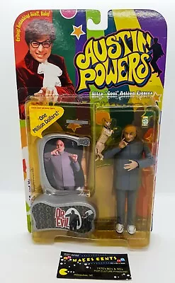 Austin Powers DR. EVIL & MR. BIGGLESWORTH Ultra Cool Action Figures (NEW IN BOX) • $12.50