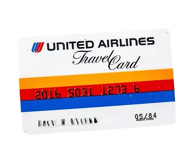 Vintage United Air Lines Travel Credit Card Expired 1984 Friendly Skies Airlines • $24.99